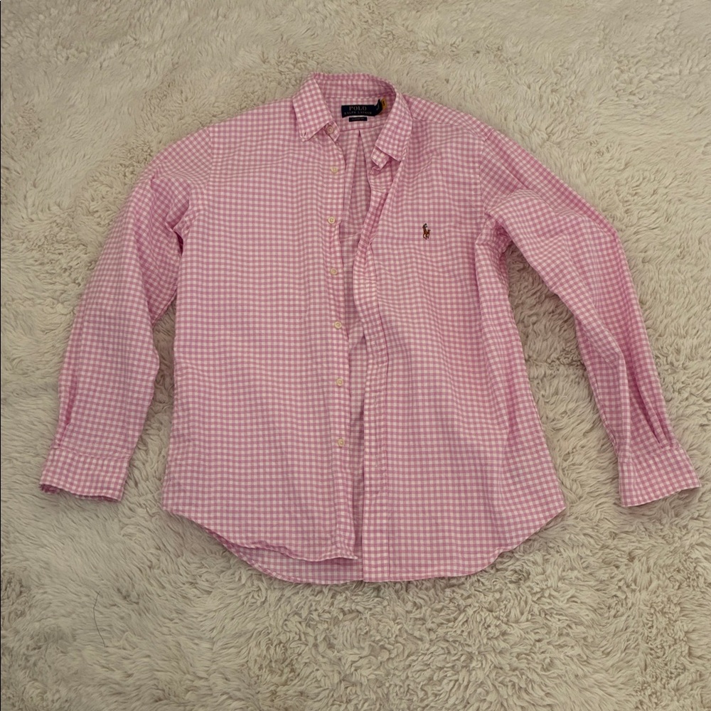 Ralph Lauren Pink Checkered Button-Up